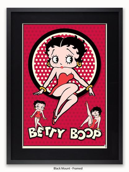 Betty Boop  3 Pics  Red Poster