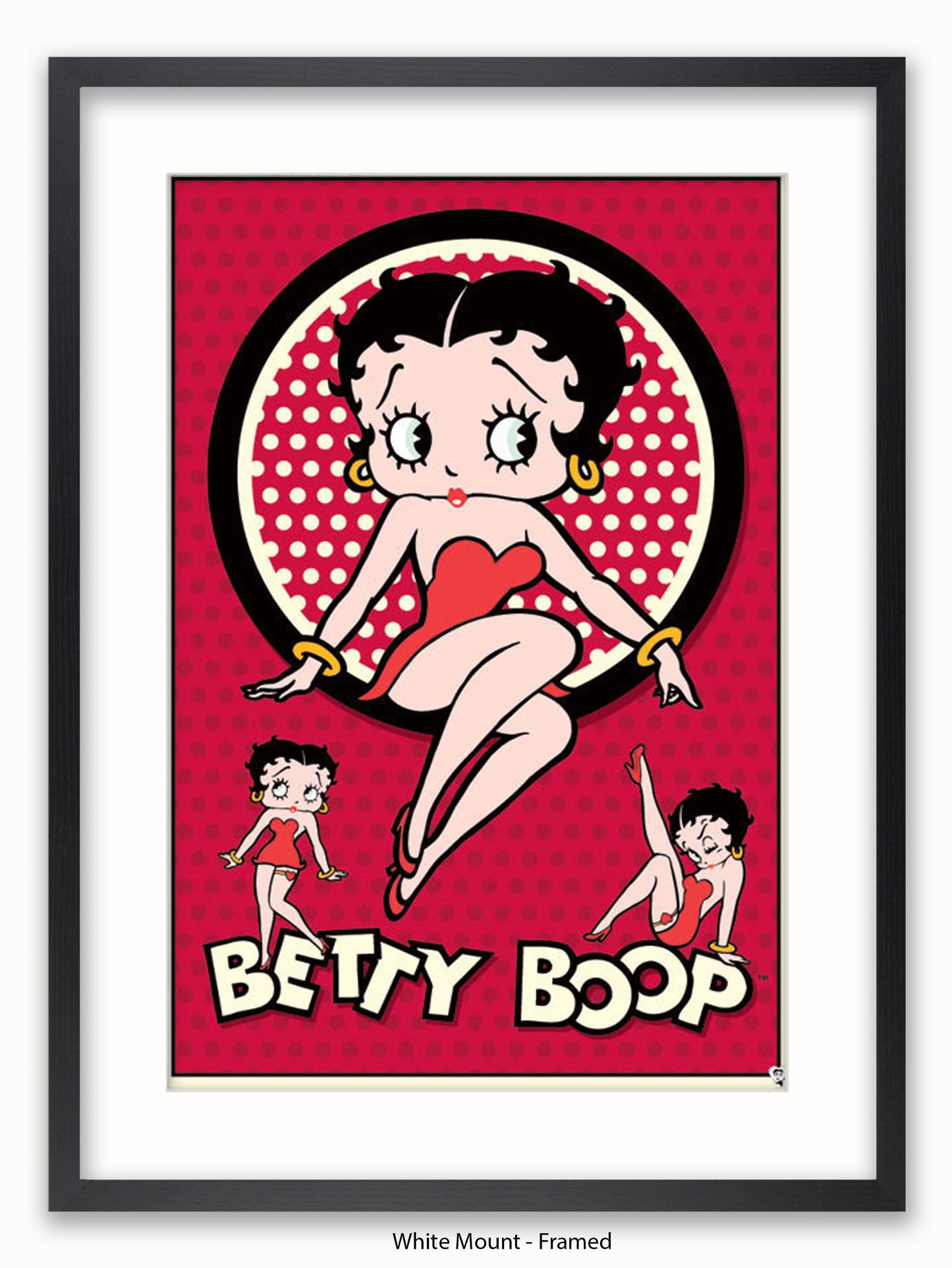 Betty Boop  3 Pics  Red Poster