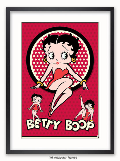 Betty Boop  3 Pics  Red Poster