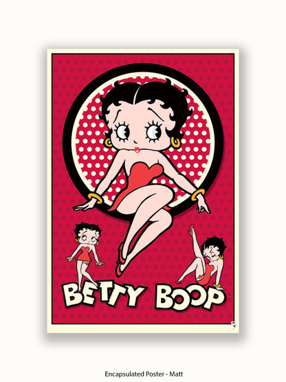 Betty Boop  3 Pics  Red Poster