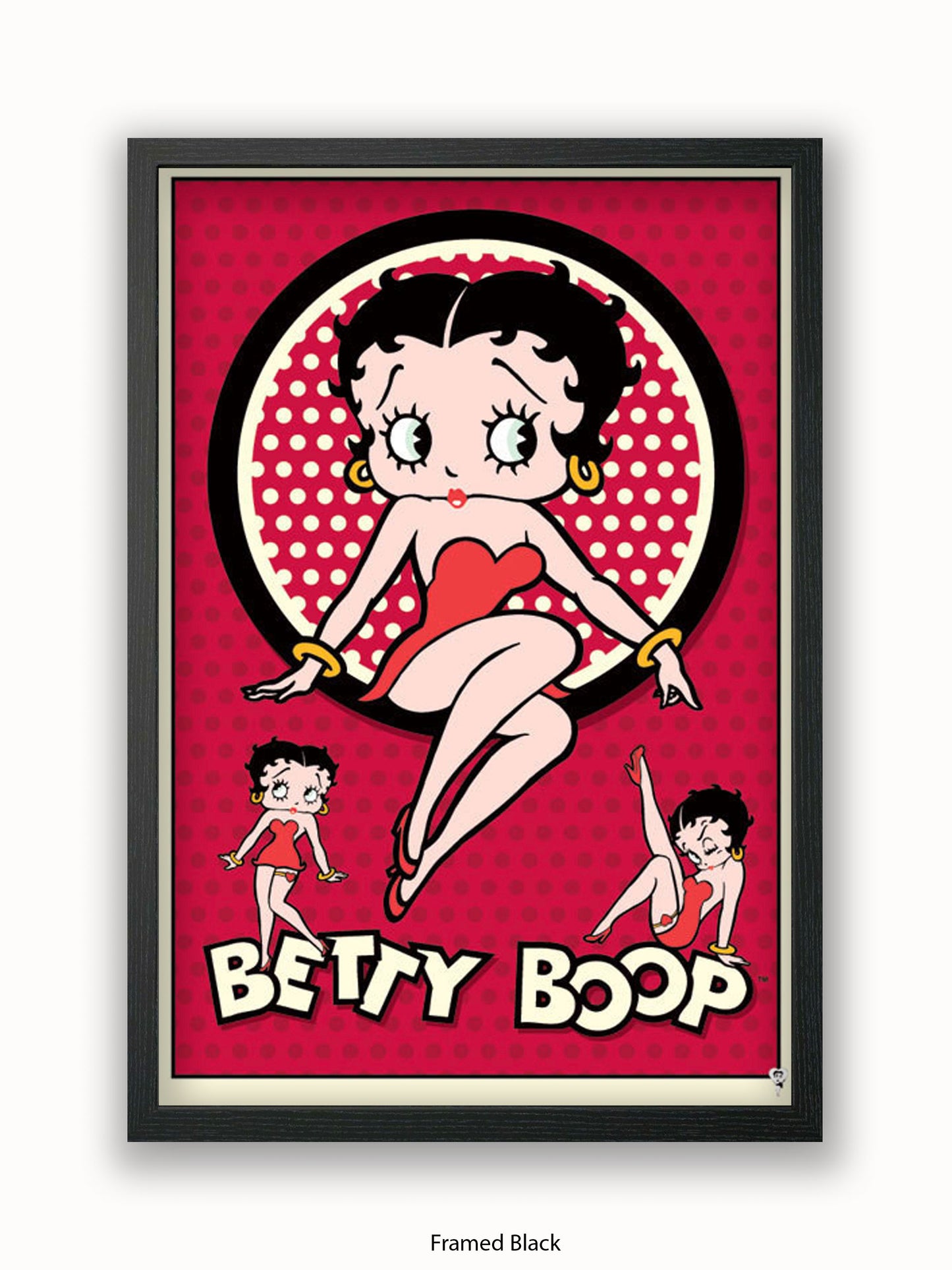 Betty Boop  3 Pics  Red Poster