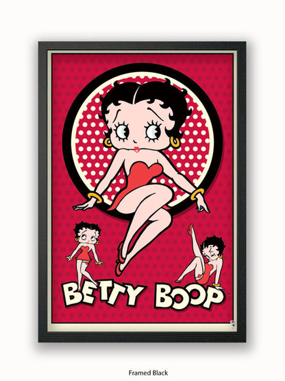 Betty Boop  3 Pics  Red Poster
