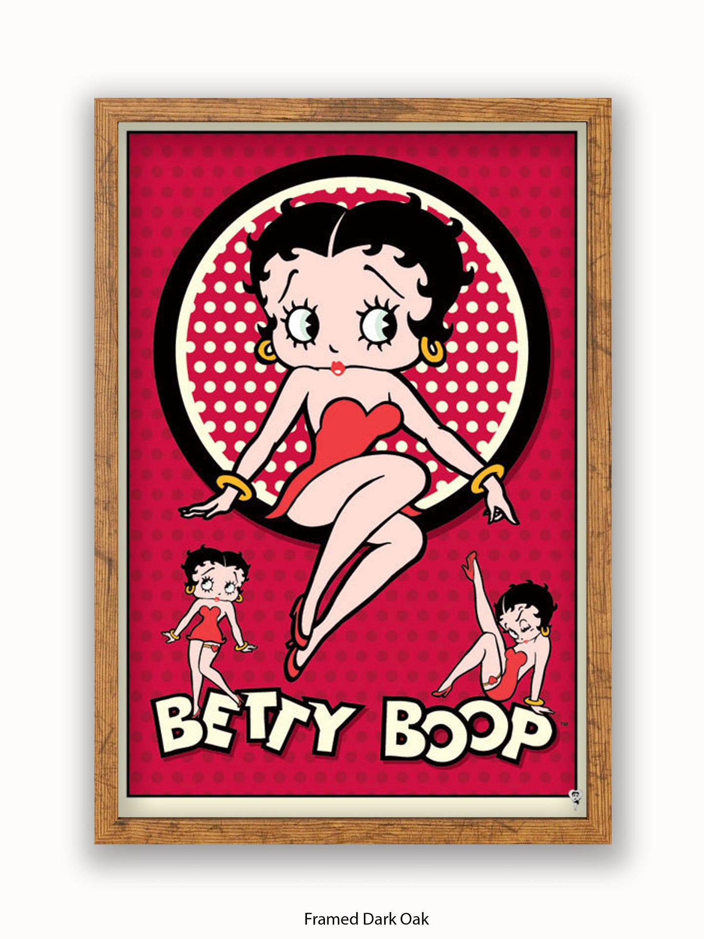Betty Boop  3 Pics  Red Poster