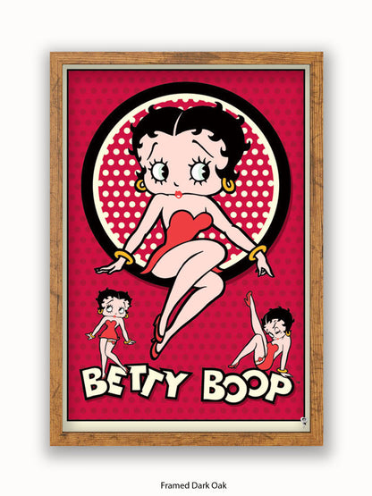 Betty Boop  3 Pics  Red Poster