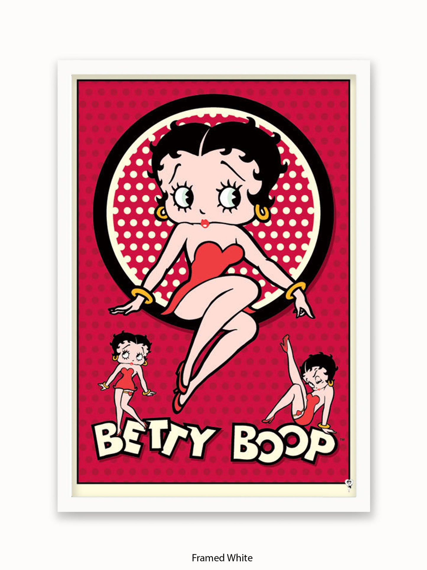 Betty Boop  3 Pics  Red Poster