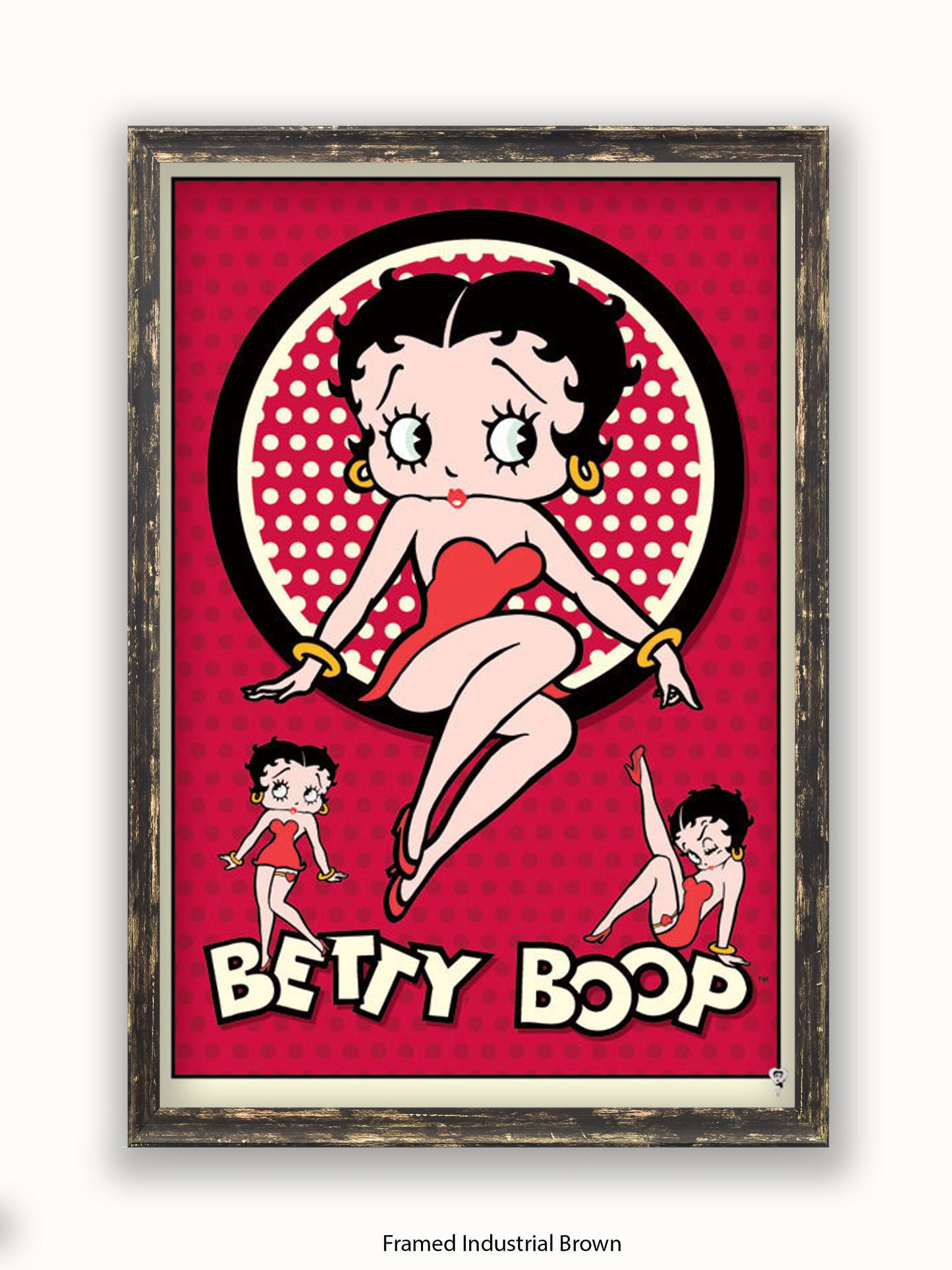 Betty Boop  3 Pics  Red Poster