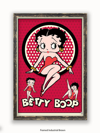 Betty Boop  3 Pics  Red Poster