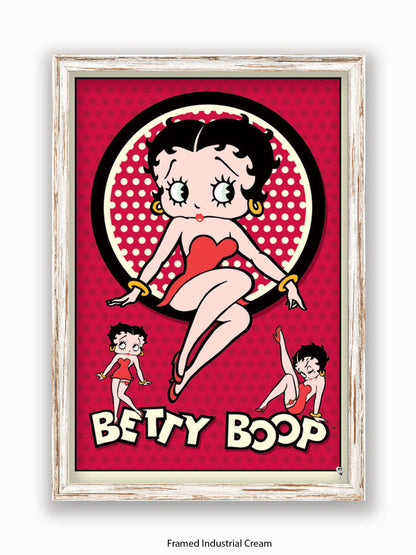 Betty Boop  3 Pics  Red Poster