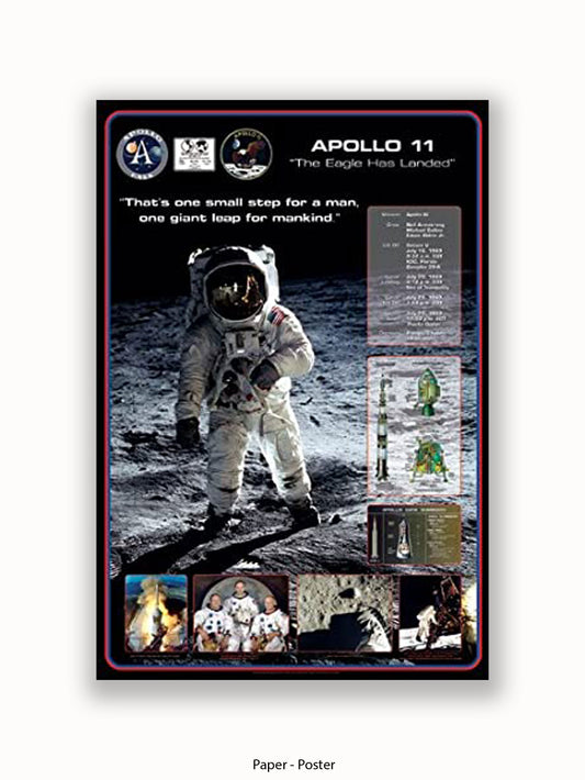 Moon Landing  Apollo 11  The Eagle Has Landed Poster