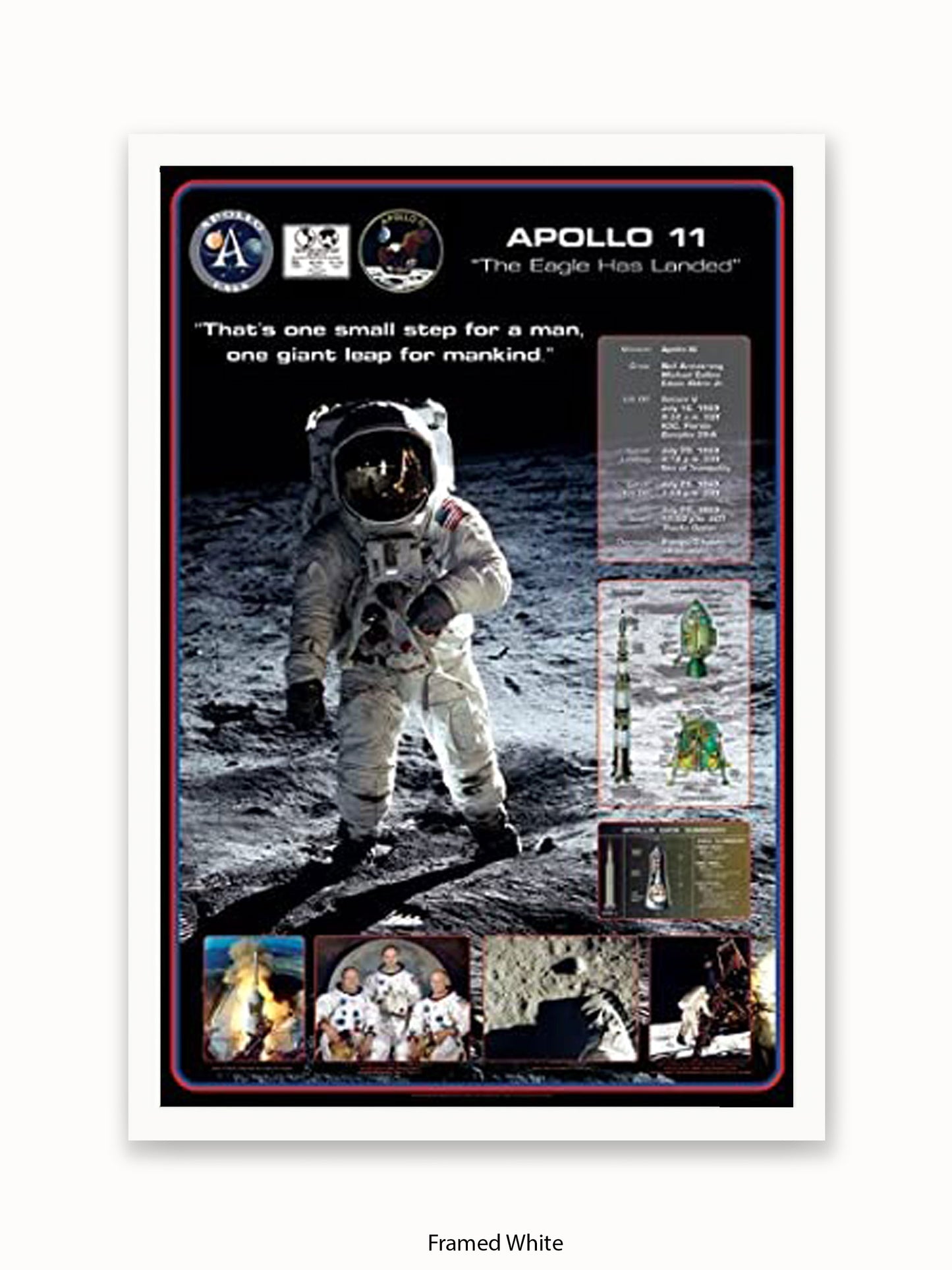 Moon Landing  Apollo 11  The Eagle Has Landed Poster