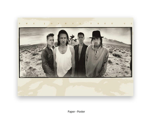 U2 The Joshua Tree Poster Ð Classic Rock Album Wall Art Ð Vintage Band Photography Print