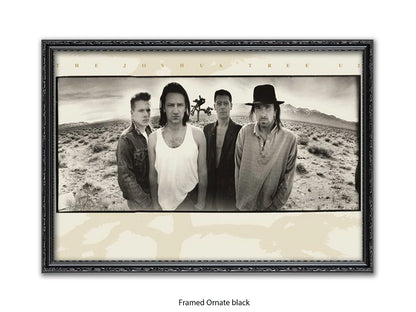 U2 The Joshua Tree Poster - Classic Rock Album Wall Art - Vintage Band Photography Print