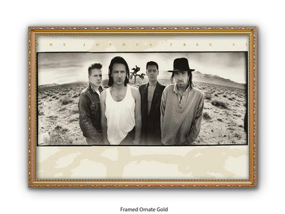 U2 The Joshua Tree Poster - Classic Rock Album Wall Art - Vintage Band Photography Print