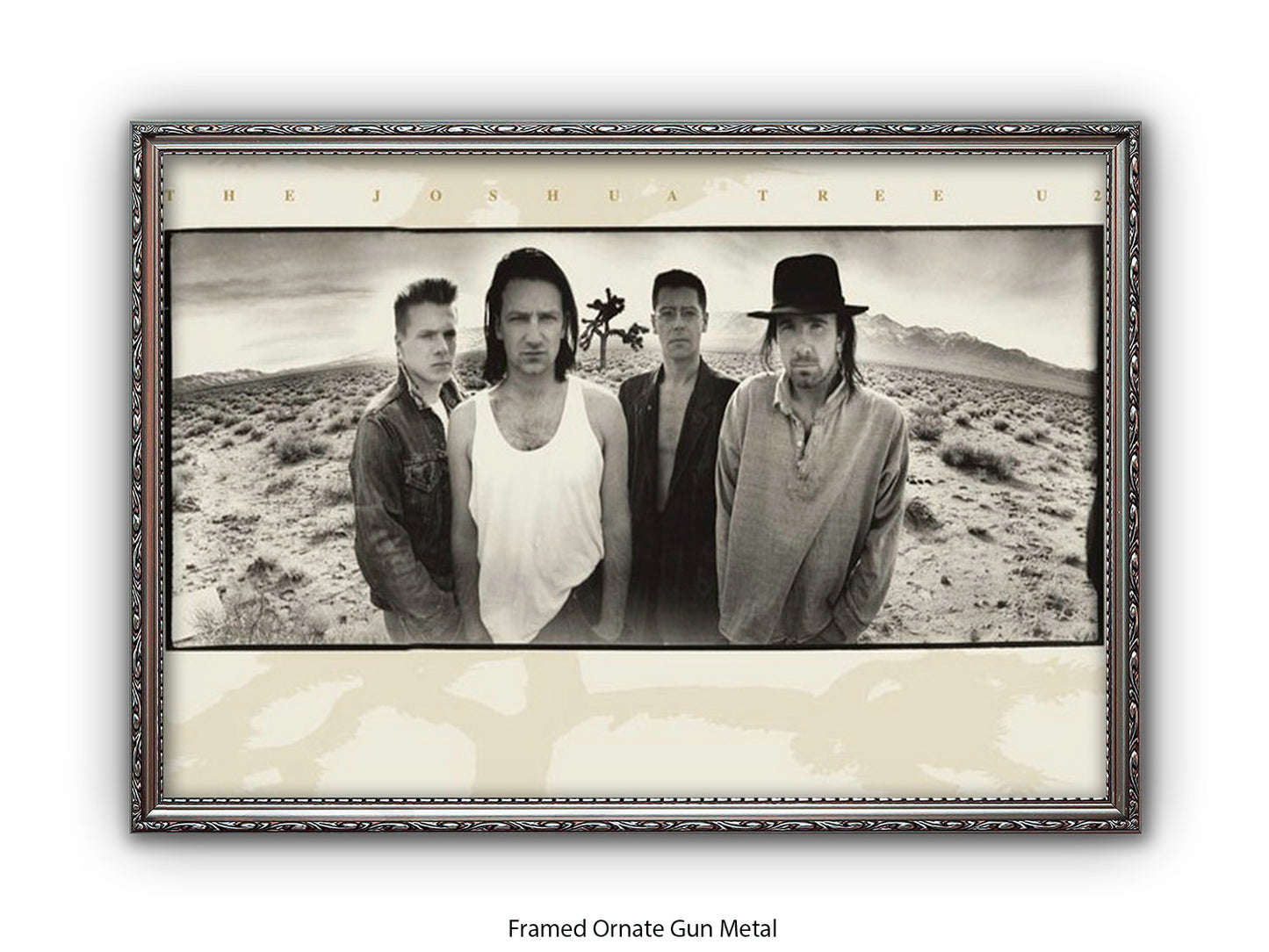 U2 The Joshua Tree Poster - Classic Rock Album Wall Art - Vintage Band Photography Print