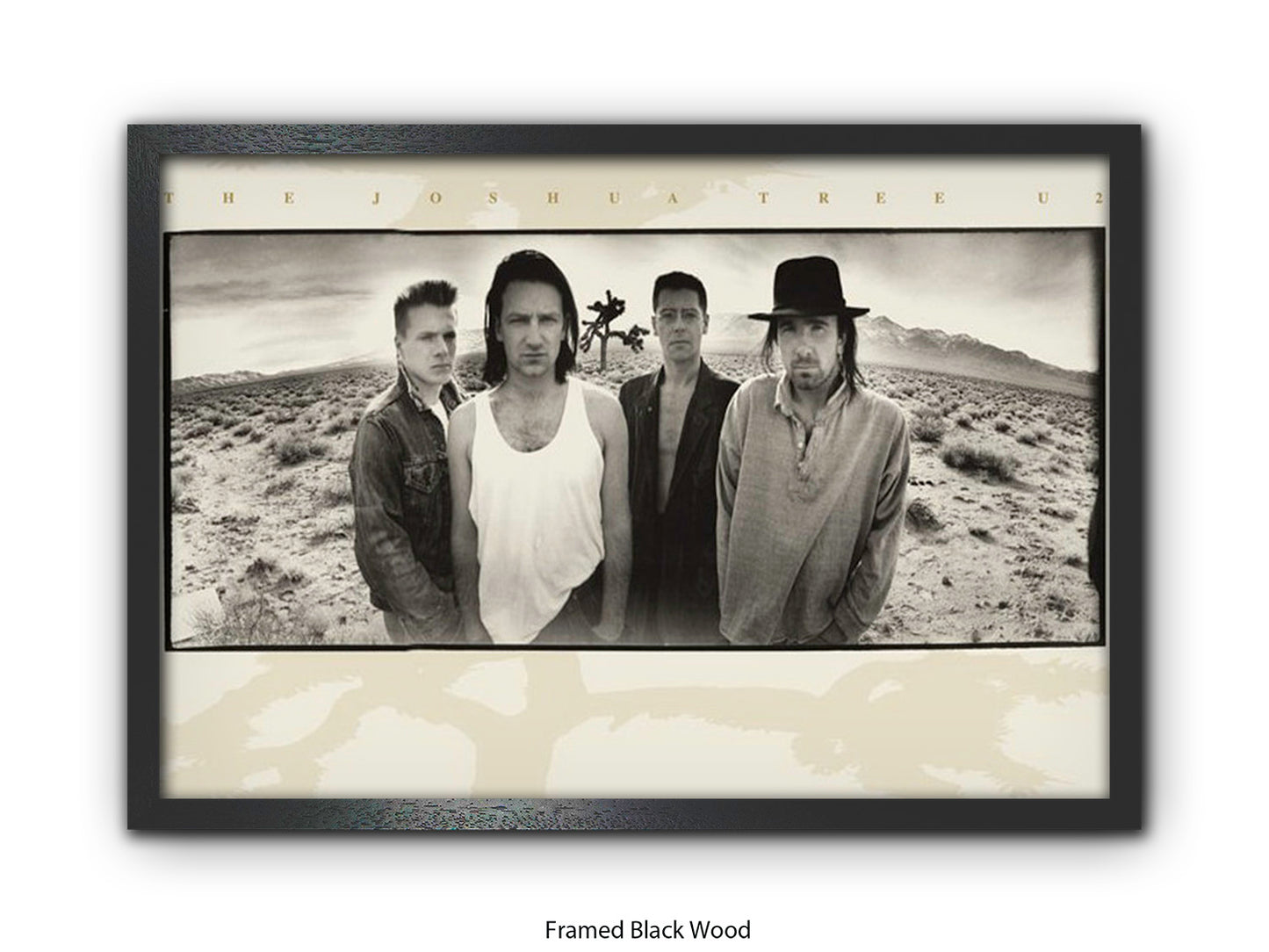 U2 The Joshua Tree Poster - Classic Rock Album Wall Art - Vintage Band Photography Print