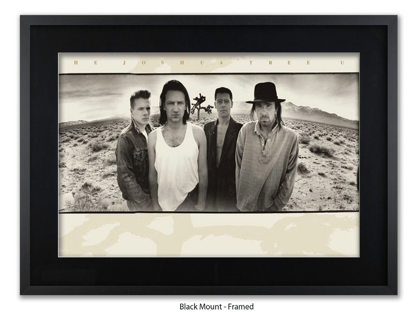 U2 The Joshua Tree Poster - Classic Rock Album Wall Art - Vintage Band Photography Print