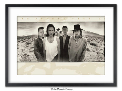 U2 The Joshua Tree Poster - Classic Rock Album Wall Art - Vintage Band Photography Print