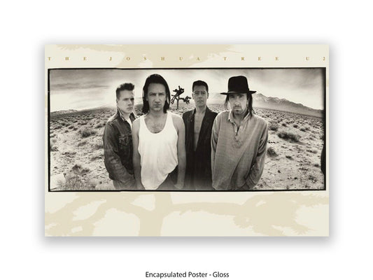 U2 The Joshua Tree Poster - Classic Rock Album Wall Art - Vintage Band Photography Print