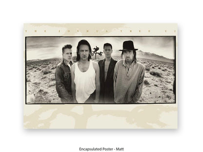 U2 The Joshua Tree Poster - Classic Rock Album Wall Art - Vintage Band Photography Print