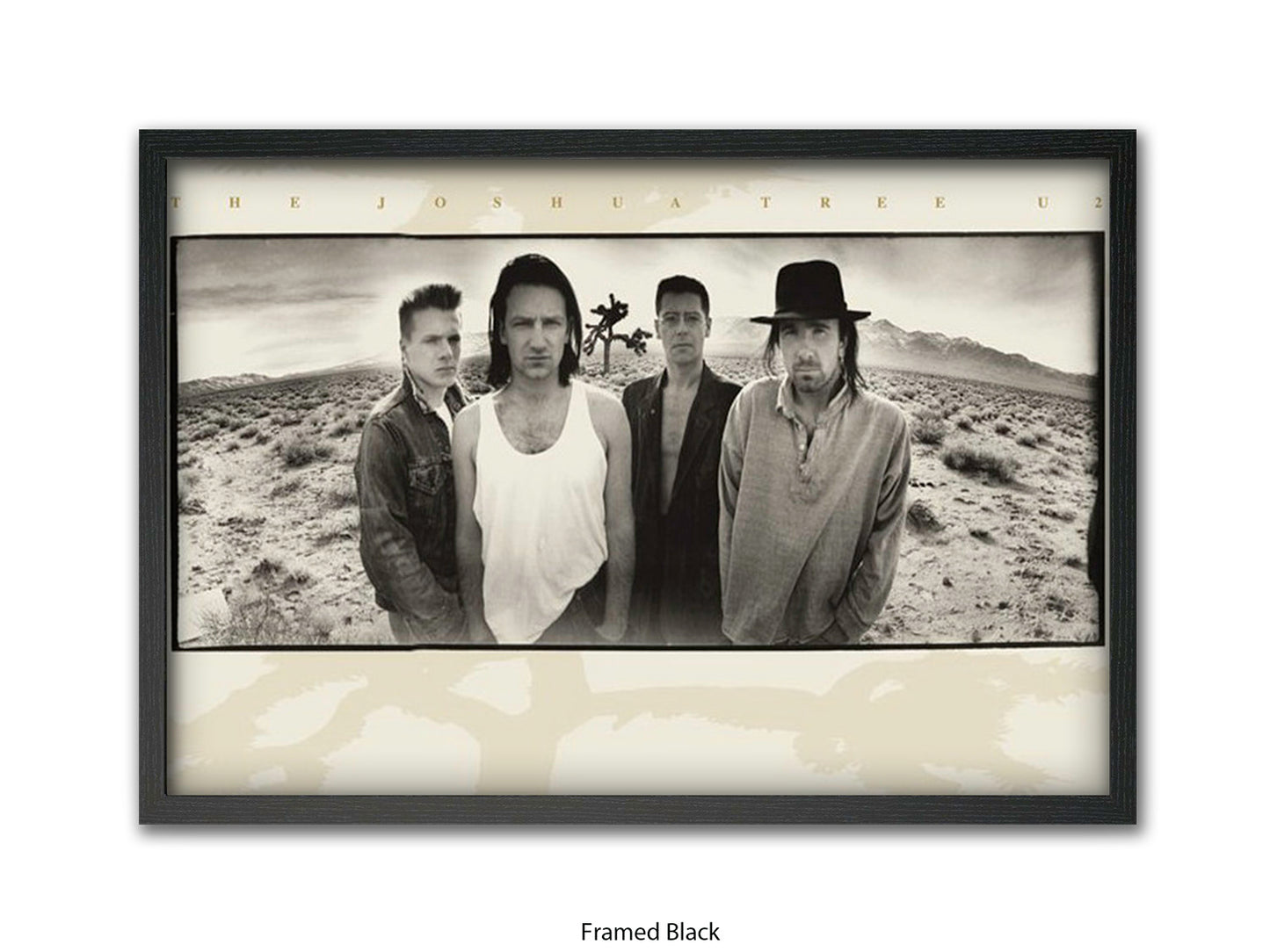 U2 The Joshua Tree Poster - Classic Rock Album Wall Art - Vintage Band Photography Print