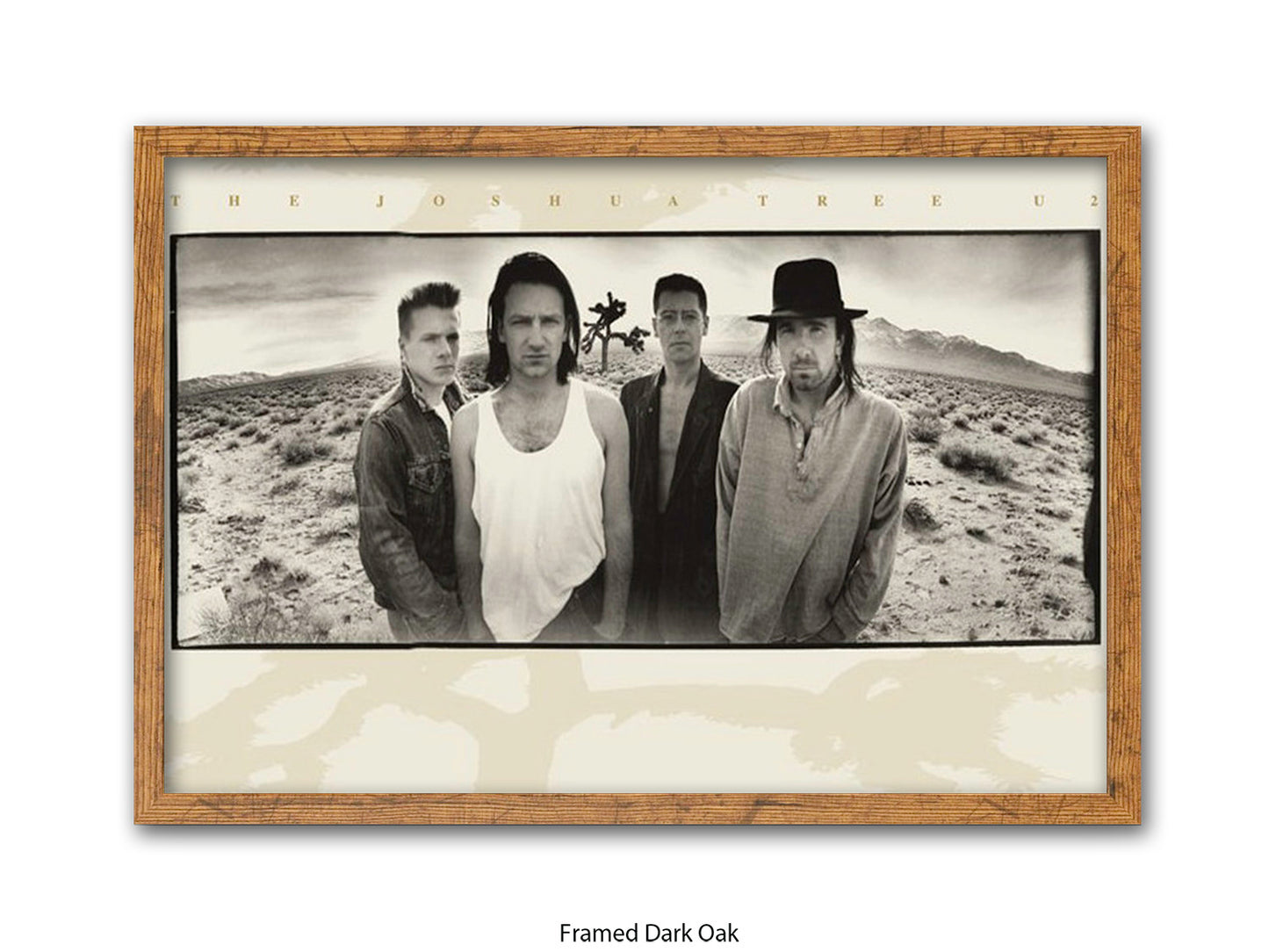 U2 The Joshua Tree Poster - Classic Rock Album Wall Art - Vintage Band Photography Print