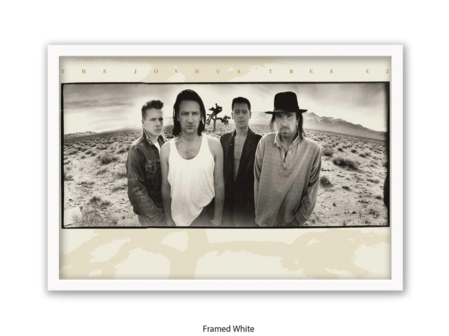 U2 The Joshua Tree Poster - Classic Rock Album Wall Art - Vintage Band Photography Print