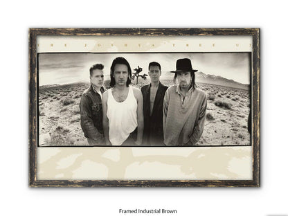 U2 The Joshua Tree Poster - Classic Rock Album Wall Art - Vintage Band Photography Print