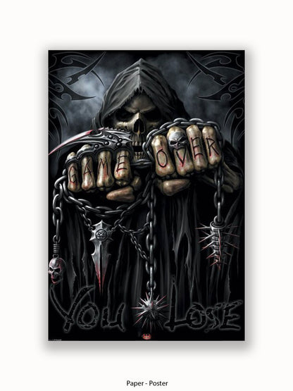 Game Over Reaper  Spiral  Fists Poster
