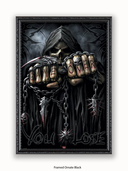 Game Over Reaper  Spiral  Fists Poster