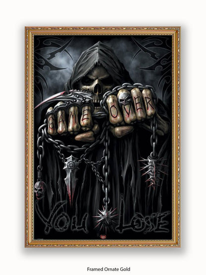 Game Over Reaper  Spiral  Fists Poster