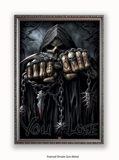 Game Over Reaper  Spiral  Fists Poster