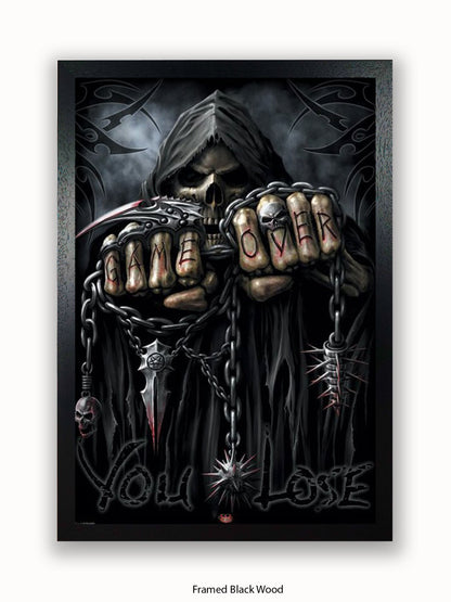 Game Over Reaper  Spiral  Fists Poster