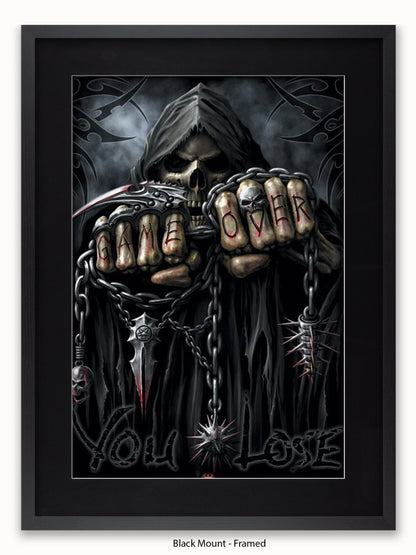 Game Over Reaper  Spiral  Fists Poster