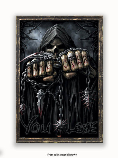 Game Over Reaper  Spiral  Fists Poster