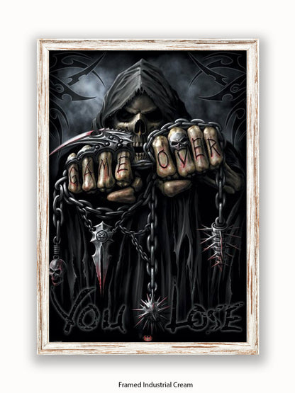 Game Over Reaper  Spiral  Fists Poster
