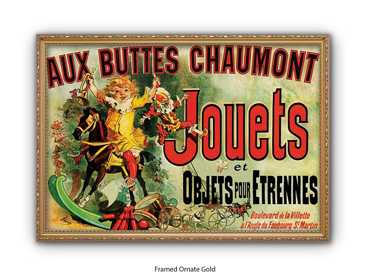 Jouets Vintage French Poster - Retro Toy Advertisement Wall Art - Parisian Decorative Print