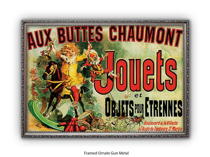 Jouets Vintage French Poster - Retro Toy Advertisement Wall Art - Parisian Decorative Print