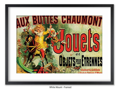 Jouets Vintage French Poster - Retro Toy Advertisement Wall Art - Parisian Decorative Print