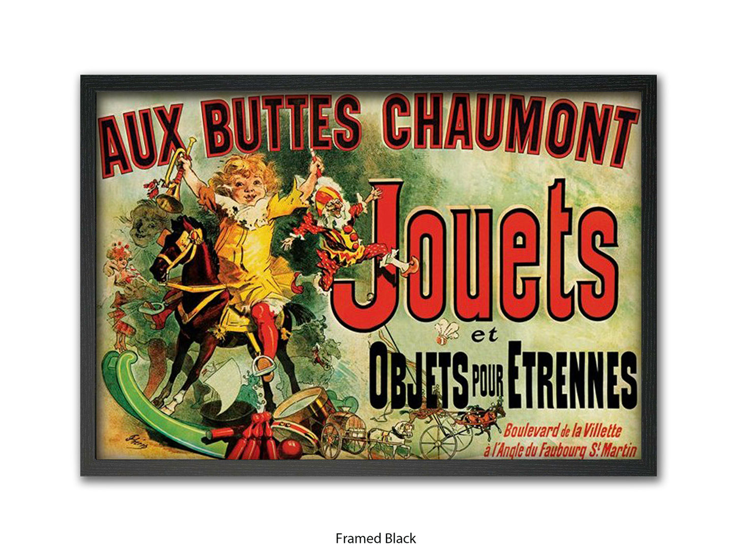 Jouets Vintage French Poster - Retro Toy Advertisement Wall Art - Parisian Decorative Print