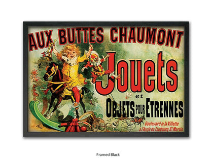 Jouets Vintage French Poster - Retro Toy Advertisement Wall Art - Parisian Decorative Print