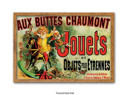 Jouets Vintage French Poster - Retro Toy Advertisement Wall Art - Parisian Decorative Print