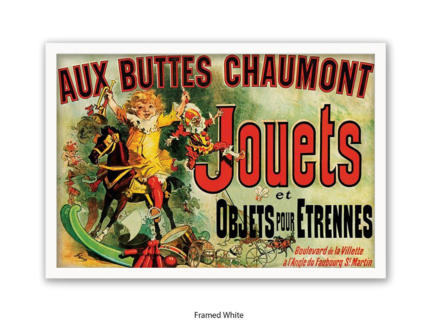 Jouets Vintage French Poster - Retro Toy Advertisement Wall Art - Parisian Decorative Print