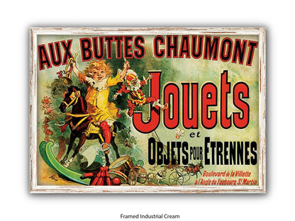Jouets Vintage French Poster - Retro Toy Advertisement Wall Art - Parisian Decorative Print