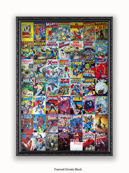 Marvel  70 Years Of Marvel Comics  Collage Poster