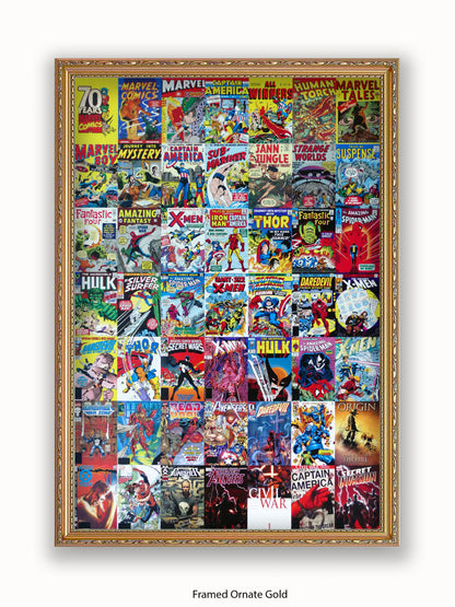 Marvel  70 Years Of Marvel Comics  Collage Poster