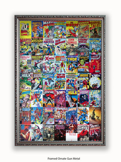 Marvel  70 Years Of Marvel Comics  Collage Poster