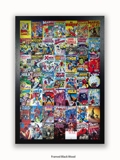 Marvel  70 Years Of Marvel Comics  Collage Poster