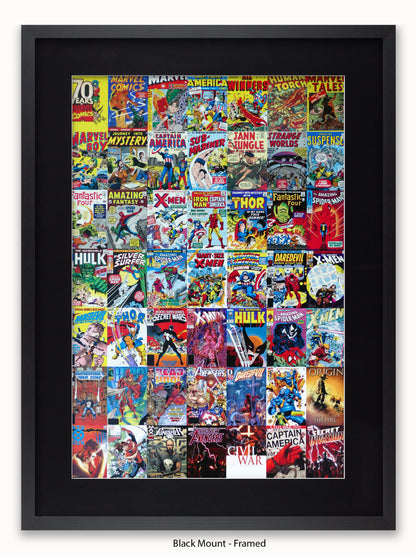 Marvel  70 Years Of Marvel Comics  Collage Poster