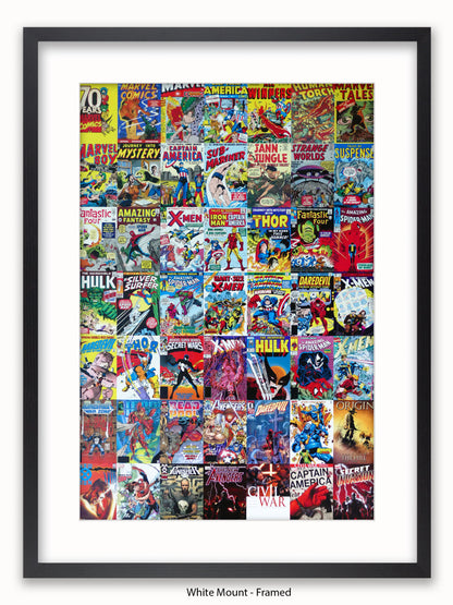 Marvel  70 Years Of Marvel Comics  Collage Poster