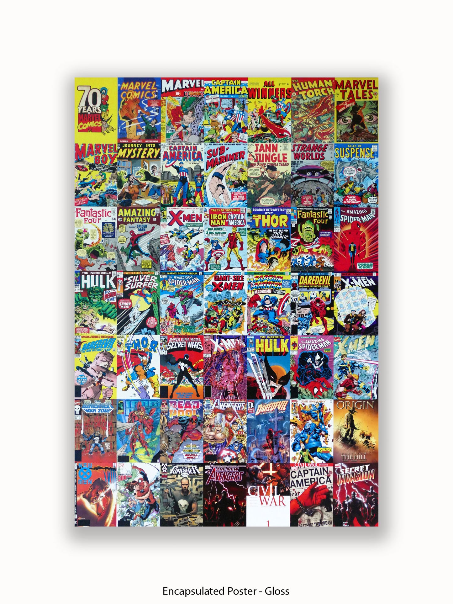 Marvel  70 Years Of Marvel Comics  Collage Poster